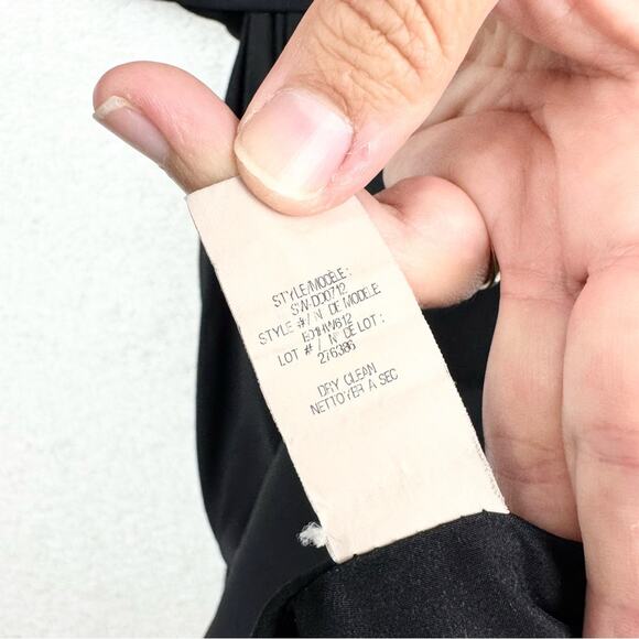 Helmut Lang Womens Black Sleeveless Side Cutout Layered Sheath Dress 0 Cocktail - Picture 16 of 16